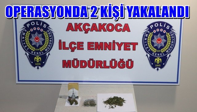  Polisten Akçakoca’da uyuşturucu operasyonu