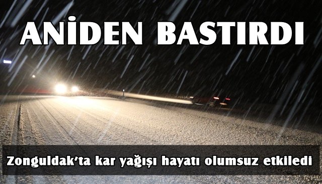 Zonguldak’ta kar yağışı hayatı olumsuz etkiledi
