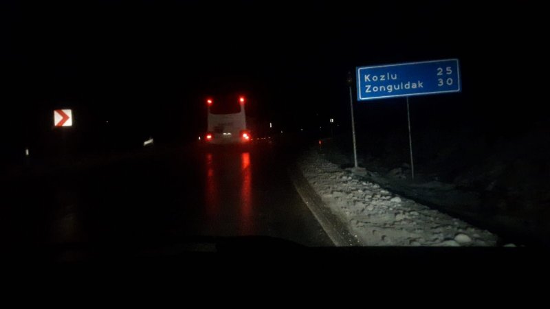 Zonguldak yolunda kar etkili oluyor - 1