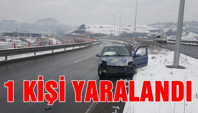 Hastane köprüsünde kaza