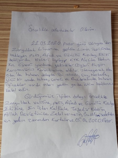 Öğrenci yurdunda kalan tır şoförü karantina sonrası 50 lira ile mektup bıraktı - 2