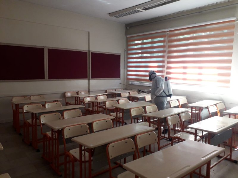 Okullar, sınav öncesi dezenfekte ediliyor - 4