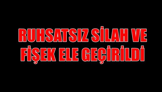 ASAYİŞ DENETİMİNDE RUHSATSIZ SİLAH VE FİŞEK ELE GEÇİRİLDİ