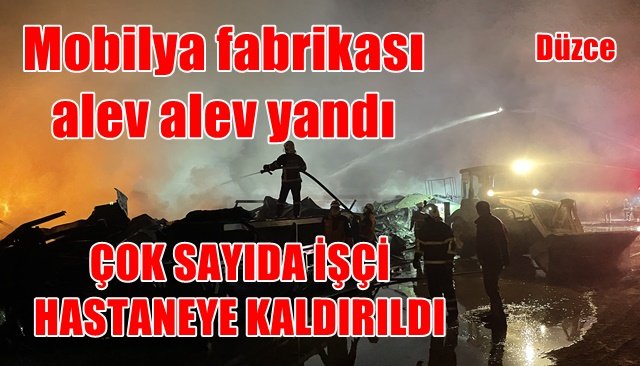 BÖLGE İLLERDEN GELEN İTFAİYE EKİPLERİ YANGINI GÜÇLÜKLE KONTROL ALTINA ALDI