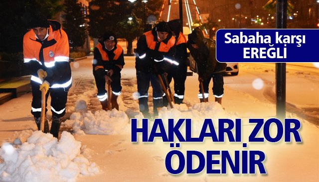 KALDIRIMLAR KARDAN TEMİZLENİYOR