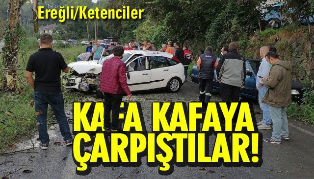 KETENCİLER KÖYÜNDE TRAFİK KAZASI; 2 YARALI!