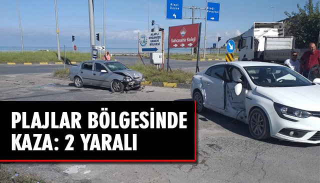 PLAJLAR BÖLGESİNDE KAZA: 2 YARALI