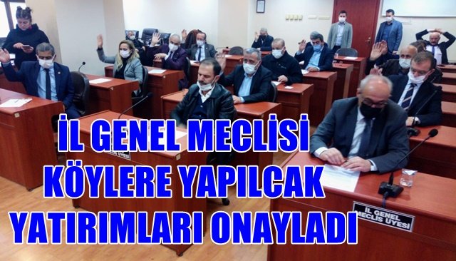 İL GENEL MECLİSİ KÖYLERE YAPILCAK YATIRIMLARI ONAYLADI
