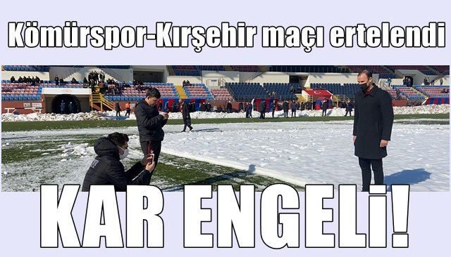 Kömürspor-Kırşehir maçına kar engeli 