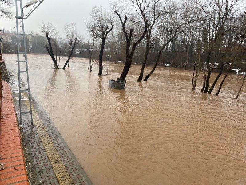 Eriyen kar suları taşkınlara neden oldu - 1