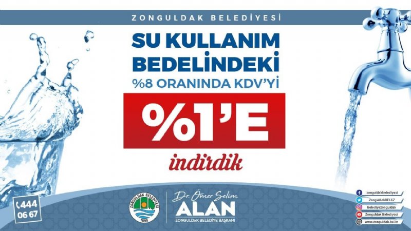 İçme suyundaki KDV oranı yüzde 1´e düştü - 1