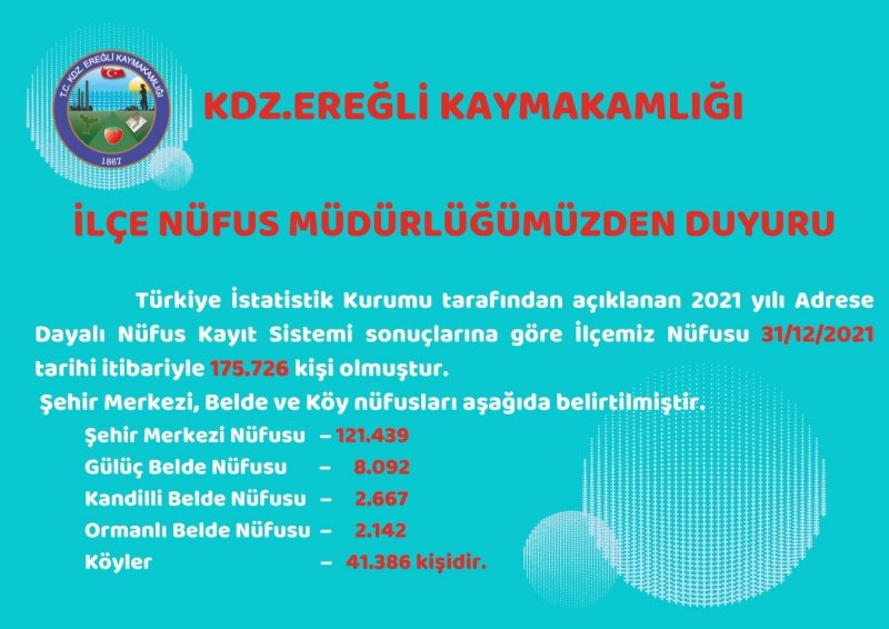 Şehir Merkezi, beldeler, köyler… Kaymakamlık açıkladı… Ereğli’nin nüfusu kaç kişi? - 2