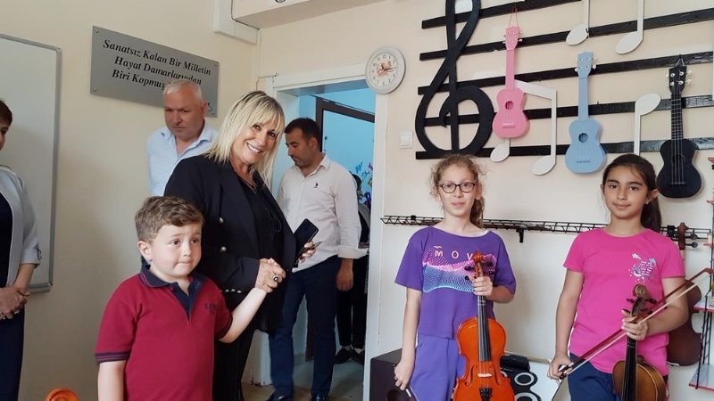 Kapuz İlkokulu’na müzik sınıfı… Açılışı İl Milli Eğitim Müdürü Aldoğan yaptı - 11