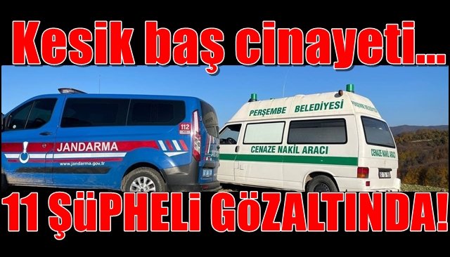 Kesik baş cinayetinde 11 şüpheli gözaltında