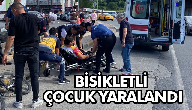 BİSİKLETLİ ÇOCUK YARALANDI