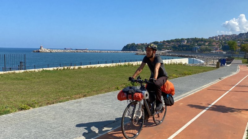 Doktor adayı, bisikletiyle 2 bin 300 kilometre yol aldı. - 5