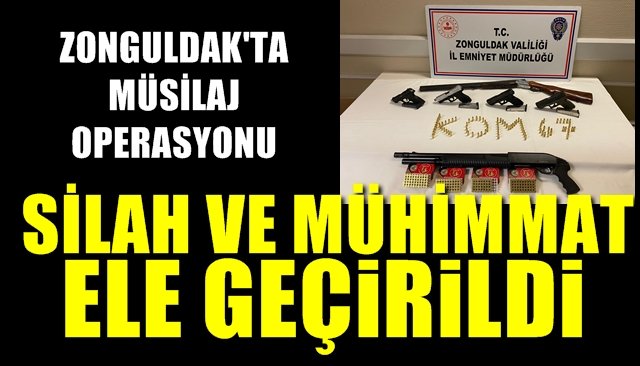 Zonguldak’ta Müsilaj -2 operasyonu… SİLAH VE MÜHİMMAT ELE GEÇİRİLDİ