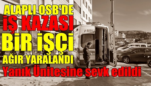 Alaplı OSB’de iş kazası... BİR İŞÇİ AĞIR YARALANDI