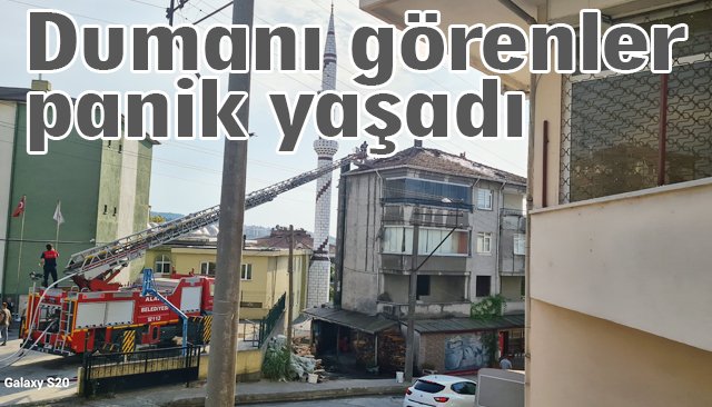 Dumanı görenler panik yaşadı
