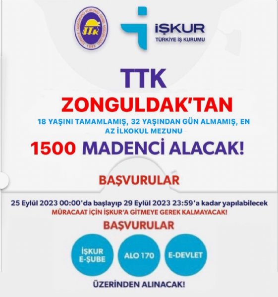 TTK BAŞVURUSU İÇİN İŞ-KUR’DAN DUYURU! - 1