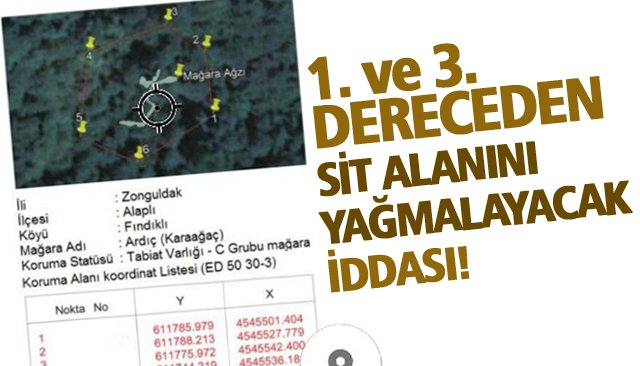 ´1. VE 3. DERECEDEN SİT ALANINI YAĞMALAYACAK’ İDDASI!