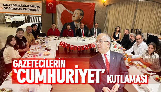 GAZETECİLERİN ‘CUMHURİYET’ KUTLAMASI