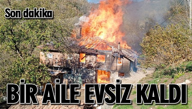 YANGIN SONRASI BİR AİLE SOKAKTA KALDI