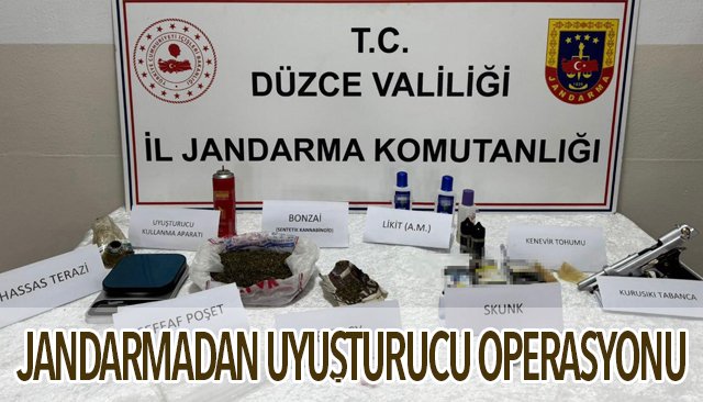 JANDARMADAN UYUŞTURUCU OPERASYONU