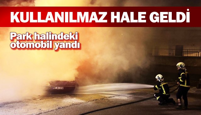 PARK HALİNDEKİ OTOMOBİL YANDI