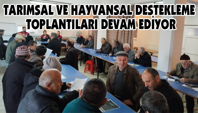 TARIMSAL VE HAYVANSAL DESTEKLEME TOPLANTILARI DEVAM EDİYOR