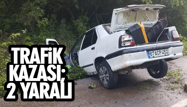 TRAFİK KAZASI; 2 YARALI