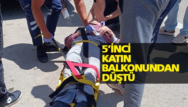 Balkondan düşerken elektrik tellerine de çarptı