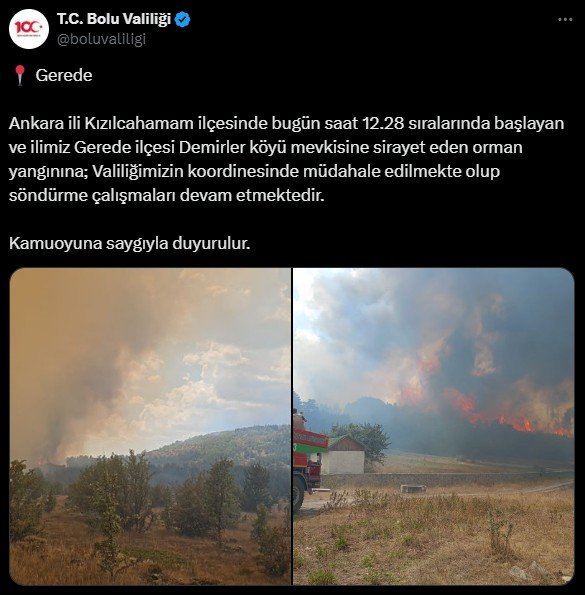 ANKARA´DA BAŞLAYAN YANGIN BOLU´YA SIÇRADI - 3