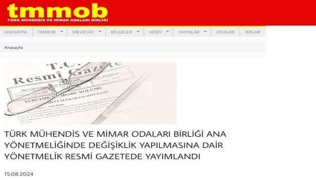 TMMOB’UN ALDIĞI KARAR YEREL MEYDAYA ZARAR VEREBİLİR!