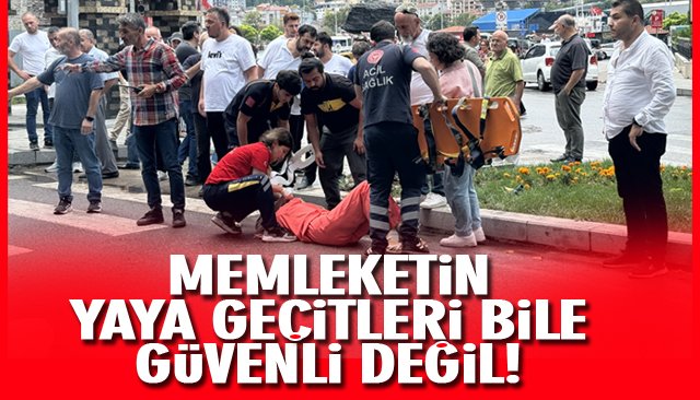 YAYA GEÇİDİNDE KADINA ÇARPTI