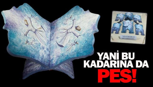 Üzerine semazen figürü çizilmiş rahleye gizli uyuşturucu ele geçirildi