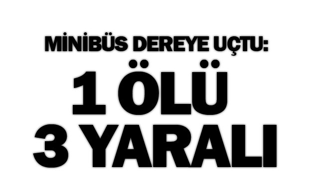 MİNİBÜS DEREYE UÇTU: 1 ÖLÜ 3 YARALI
