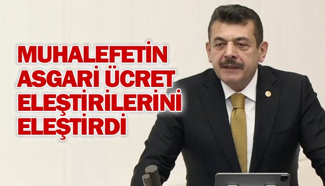 ZONGULDAK MİLLETVEKİLİNDEN ASGARİ ÜCRET  AÇIKLAMASI