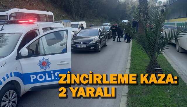 ZİNCİRLEME KAZA: 2 YARALI