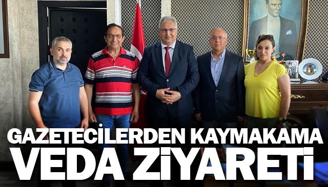 GAZETECİLERDEN KAYMAKAMA VEDA ZİYARETİ