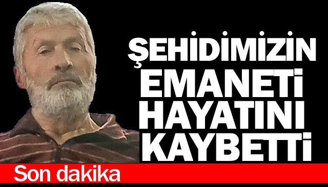 ŞEHİDİMİZİN EMANETİ HAYATINI KABYETTİ