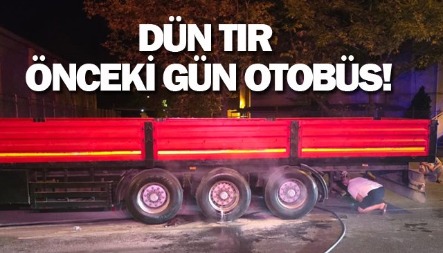 TIRIN LASTİKLERİ ALEV ALDI