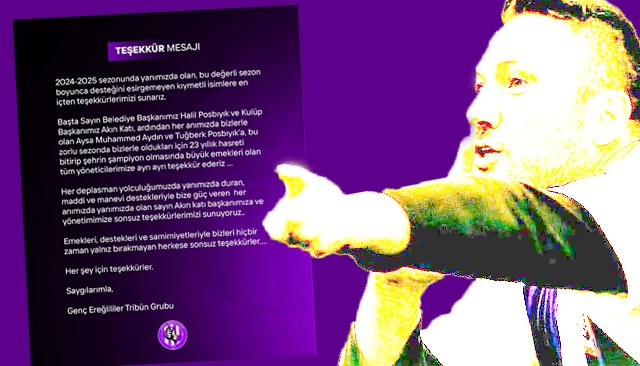 TRİBÜNDEN TEŞEKKÜR