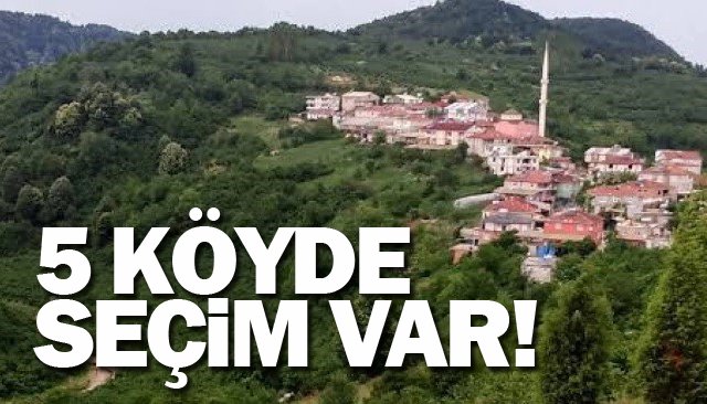 5 KÖYDE SEÇİM VAR!