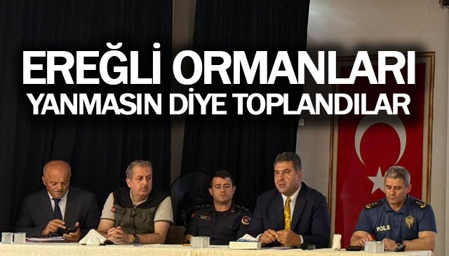 EREĞLİ ORMANLARI YANMASIN DİYE TOPLANDILAR