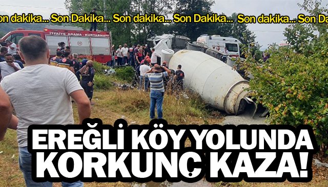 KÖY YOLUNDA KORKUNÇ KAZA!