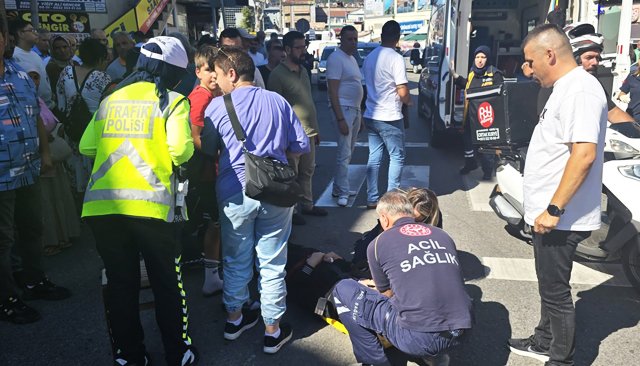 MOTOSİKLET ÇARPTI!