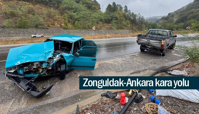 YOL KENARINDAKİ  ARACA ÇARPTI