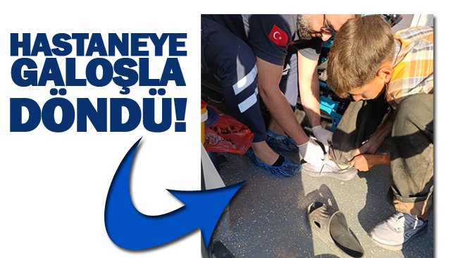 AMBULANS ŞOFÖRÜ, ÇOCUĞA AYAKKABISINI VERDİ!