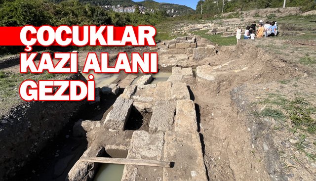 ÇOCUKLAR KAZI ALANI GEZDİ